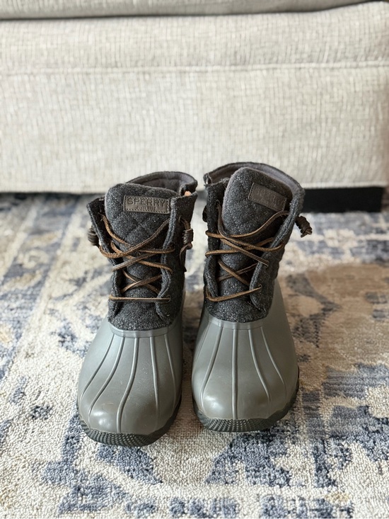 Sperry Shoes - Sperry Gray Quilted Duck Boots